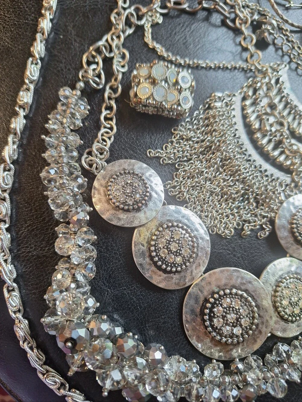 Silver Toned Fashion Jewelry Bundle Glitter Princess Photo Shoot Met GALA READY